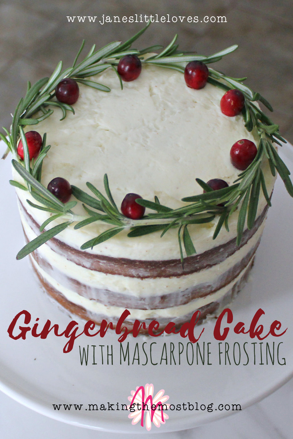 Gingerbread Cake with Marscapone Frosting Recipe | Making the Most Blog