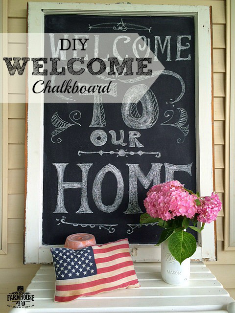 Chalkboard Welcome Sign | Making the Most Blog