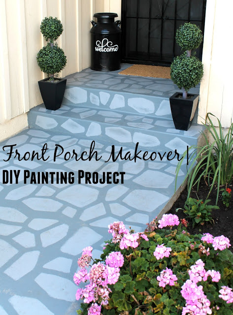Front Porch Makeover | DIY Painting Project | Laura's Little Party | Tips & Tricks Tuesday Linkup | Making the Most Blog