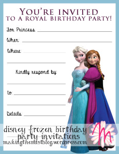 Disney Frozen Birthday Party Invitations | Making the Most Blog